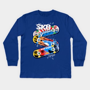 SK8 Skateboards Street Surfing Kids Long Sleeve T-Shirt